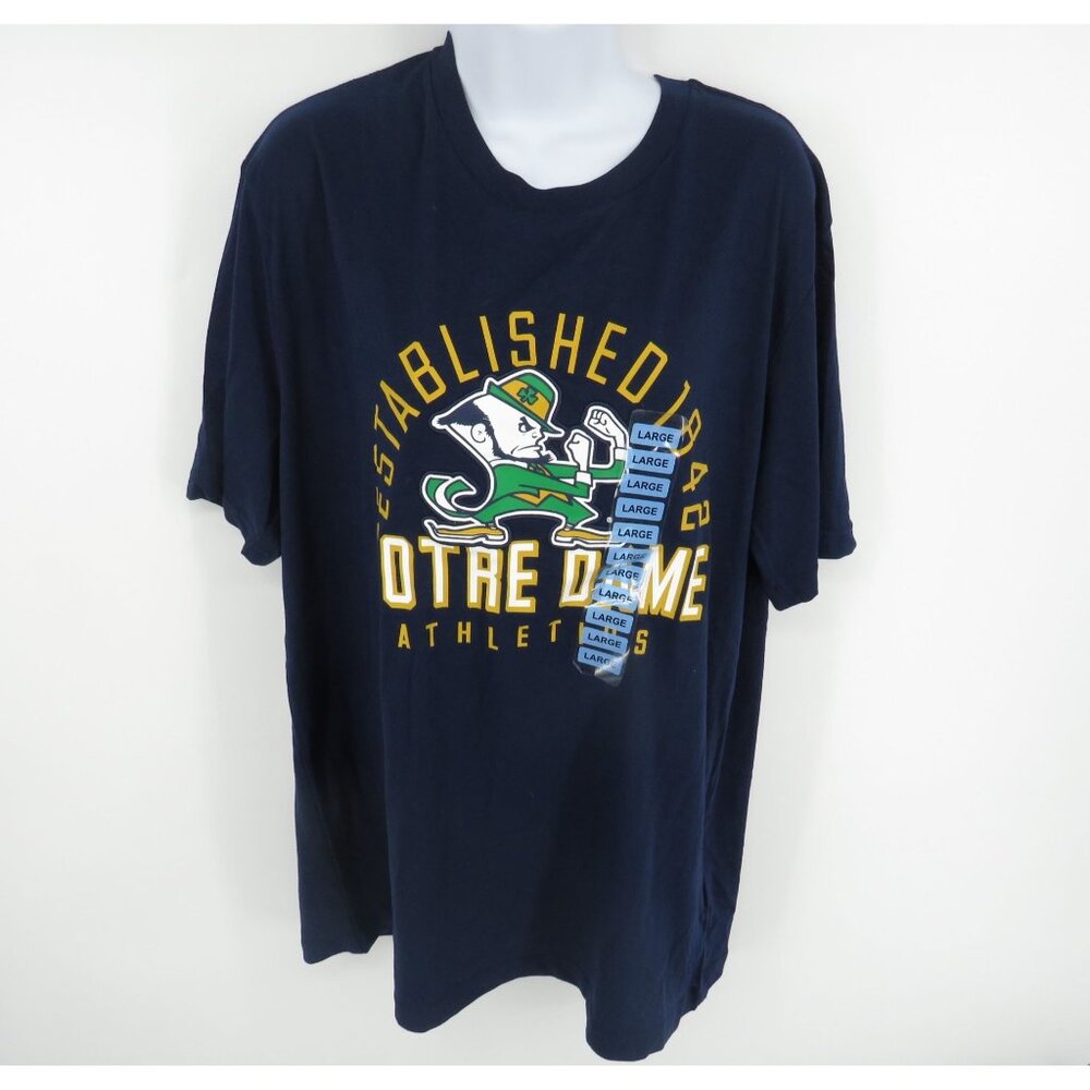Notre Dame Fighting Irish Navy Blue Graphic T-Shirt Large NWT $28